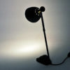 Black metal and brass tablelamp Solberg Industrier - Norway 1950s