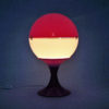 Scandinavian white and orange Space Age Globe Tablelamp 1970s