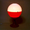 Scandinavian white and orange Space Age Globe Tablelamp 1970s