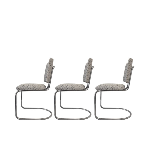 Set of 3 Bauhaus cantilever chairs by Fritz August Breuhaus de Groot, 1930s