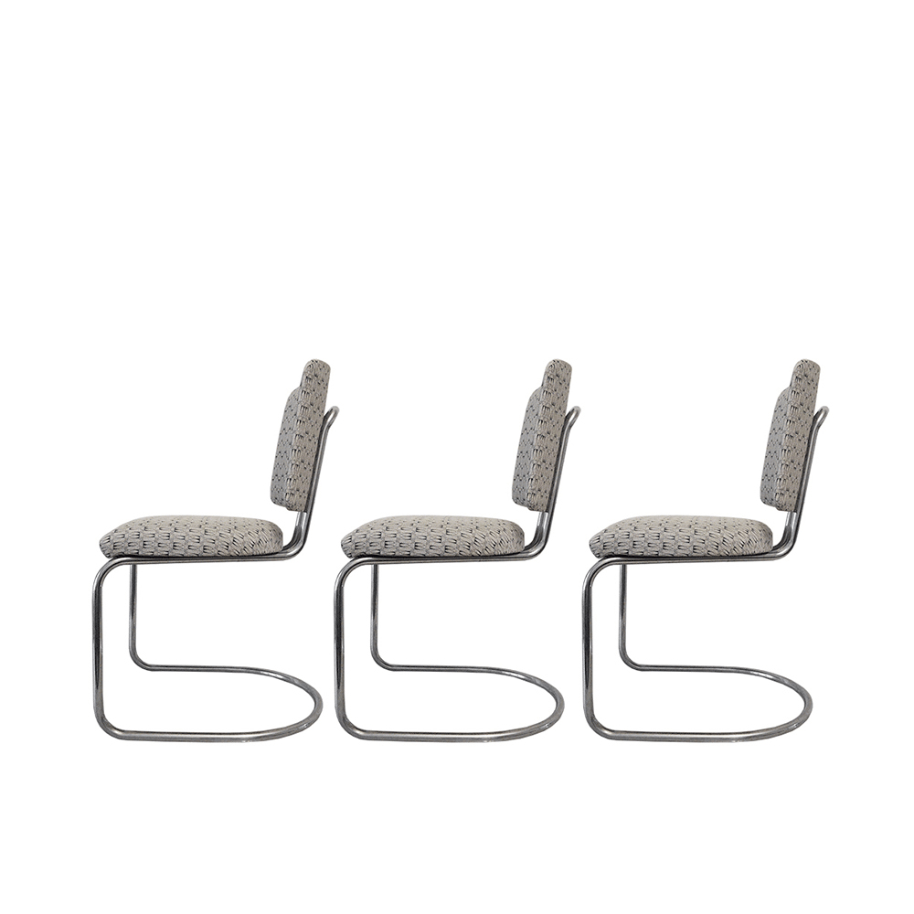 Set of 3 Bauhaus cantilever chairs by Fritz August Breuhaus de Groot, 1930s