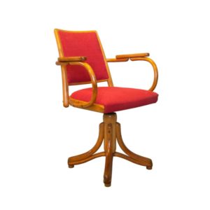1950's Bentwood Swivel Armchair by Ligna Prague