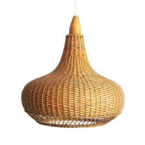 1960's Mid Century Rattan Ceiling Lamp