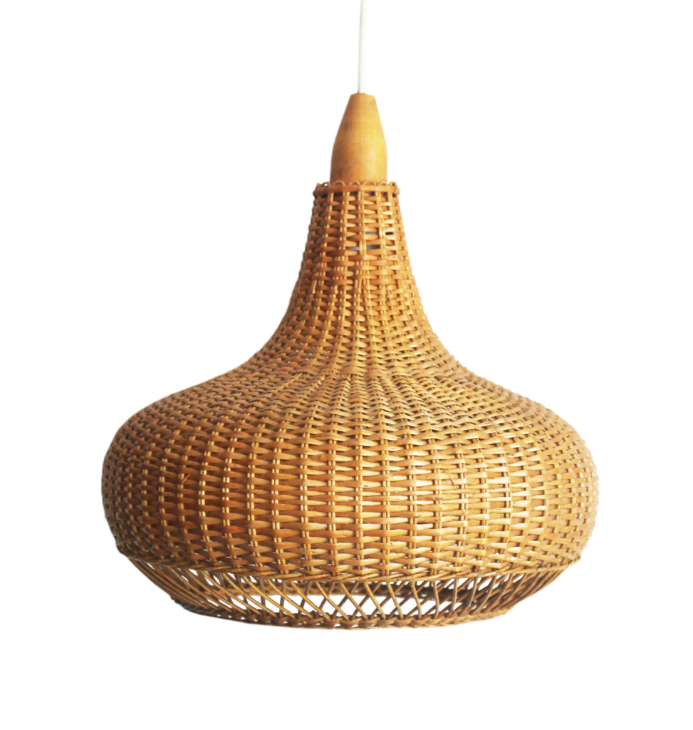 1960’s Mid Century Rattan Ceiling Lamp