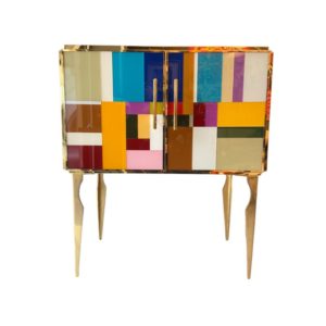 Cabinet Brass and glass Northern Italy