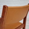 60s, H.J.Wegner, set of 3 armchairs, refurbished, leather, beech wood