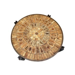 bass table - Roger Capron Sandstone and wood Circa 1960 -70
