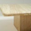 Sand coloured travertin marble coffee table, 1970s.