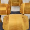 Set of six chairs design year 60 ,70 traditional wood slatted.
