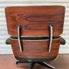 Charles EAMES - Lounge chair and ottoman in green leather and rosewood - 2011