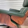 Charles EAMES - Lounge chair and ottoman in green leather and rosewood - 2011