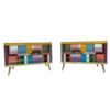 Pair of colored bedside tables - Northern Italy