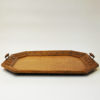 Large vintage carved wood tray or plate from Scandinavia 1920