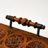 Large vintage carved wood tray or plate from Scandinavia 1920