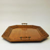 Large vintage carved wood tray or plate from Scandinavia 1920