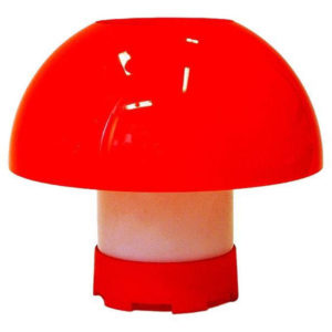 Danish white and orange Space Age tablelamp and pendant by Bent Karlby 1970s