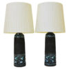 Vintage Stoneware table lamp pair by Tilgman Keramik Sweden 1960s