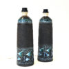 Vintage Stoneware table lamp pair by Tilgman Keramik Sweden 1960s