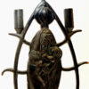 Bronze candleholder by Oscar Antonsson for Ystad metall, Sweden 1930s