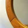 Round Wall pine mirror 60 cmD by Glasmäster Markaryd 1950s Sweden