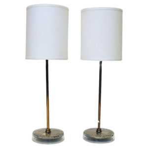 Classic Swedish Brass table lamp pair from M.E Eskilstuna 1960s