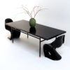 Black table attr. to French modernist designer Paul Geoffroy