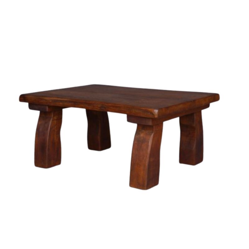 Solid Wood Brutalist Coffee Table
