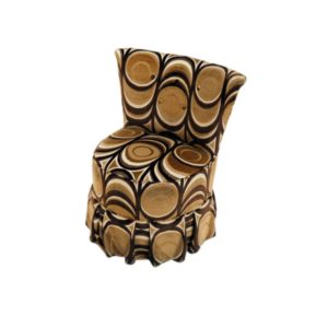 Charming and very decorative cocktail chair with it’s original 1960s fabric