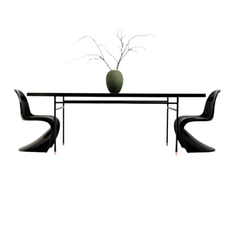 Black table attr. to French modernist designer Paul Geoffroy