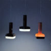 Set of three Danish Cubist Pendants by Bent Karlby for A. Schrøder Kemi 1970s