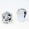 Swedish Diamond shaped pair of art glass candle holders by Asta Strömberg 1960s