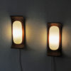Lovely Goffredo Reggiani pair of teak wall lamps by Reggiani Illuminazione Italy 1960s Lovely Goffredo Reggiani pair of teak wall lamps by Reggiani Illuminazione Italy 1960s
