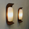 Lovely Goffredo Reggiani pair of teak wall lamps by Reggiani Illuminazione Italy 1960s Lovely Goffredo Reggiani pair of teak wall lamps by Reggiani Illuminazione Italy 1960s