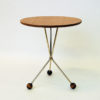 Round Vintage Teak side table by Albert Larsson for Tibro 1950s-Sweden