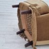 1960s, Danish high back armchair, original upholstery, green velour