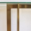 Modernist Brass and Glass Console Table & Mirror. 1970s Modernist Brass and Glass Console Table & Mirror. 1970s