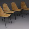 Mid-Century Wicker Dining Chairs by Gian Franco Legler, 1950s, Set of 4