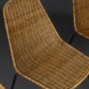 Mid-Century Wicker Dining Chairs by Gian Franco Legler, 1950s, Set of 4