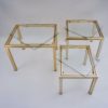 Pierre Vandel Paris nest of side tables, gold gilt & brass, 1970`s ca, French Pierre Vandel Paris nest of side tables, gold gilt & brass, 1970`s ca, French