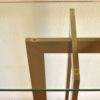 Modernist Brass and Glass Console Table & Mirror. 1970s Modernist Brass and Glass Console Table & Mirror. 1970s