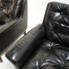 Beautiful set of leather lounche chairs attr. to Karl Erik Ekselius, 1960s.