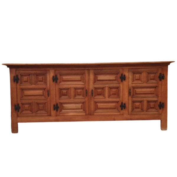 4 door sideboard in oak style spanish rustic modernist brutalist 1950