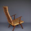 Vintage Dutch Teak and Rattan Armchair