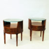 Mahogany bedside or sidetables by Axel Larsson for Bodafors, Sweden 1940s