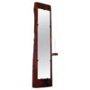 Pine Wallmirror with candle holder by Gunnar Kanevad, Sweden 1970s