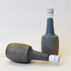 Danish blue stoneware tablelamp pair by Søholm Keramik, Bornholm 1970s