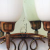 Lovely Italian brass wall mirror with flower lights from the 1950s Lovely Italian brass wall mirror with flower lights from the 1950s
