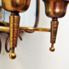 Lovely Italian brass wall mirror with flower lights from the 1950s Lovely Italian brass wall mirror with flower lights from the 1950s