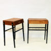 Beautiful pair of Swedish teak and brass night/side tables 1950s