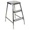 Swedish midcentury step stool of chromed steel by Awab 1950s